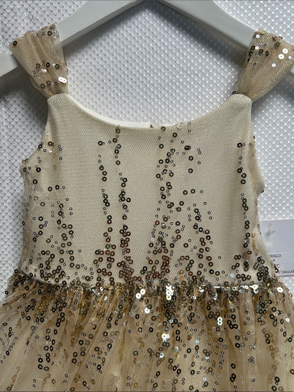 Wowza! Zoe Ltd Gold Sequin Tulle Formal Dress. Size 4 Flower Girl dress. NWT - Picture 2 of 6
